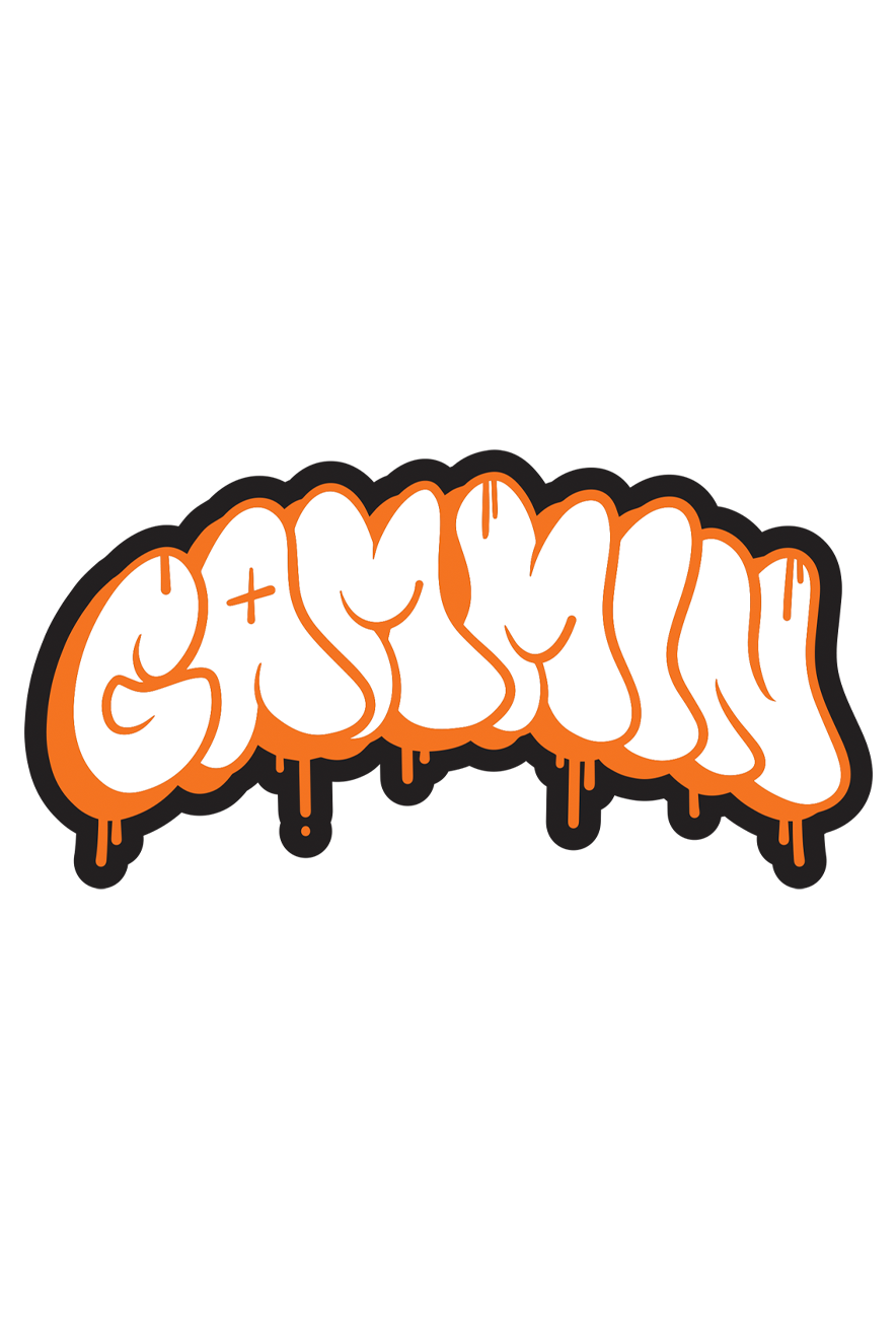 Gammin graffiti sticker