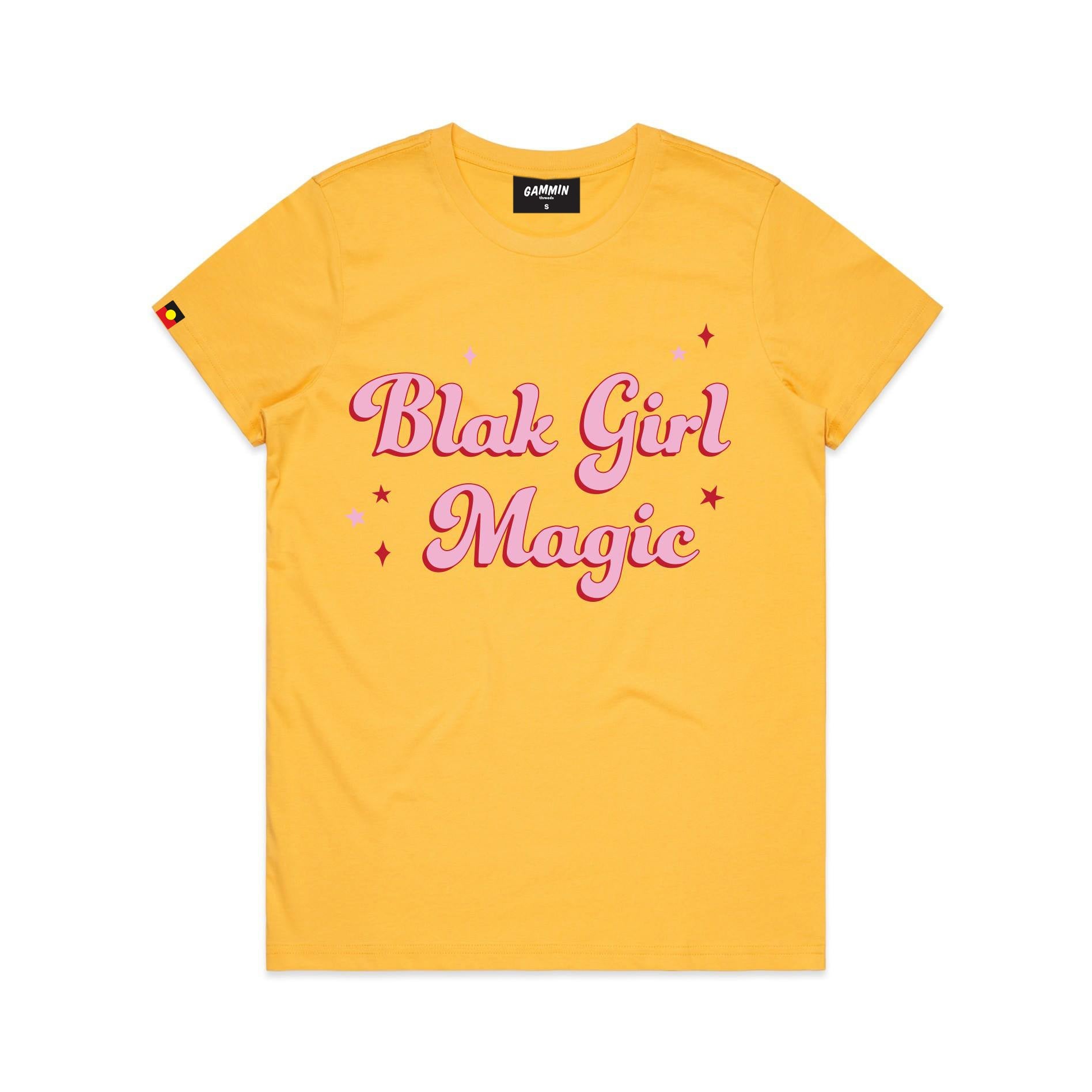 Blak girl magic vintage yellow tee