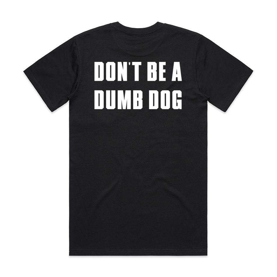 dumb dog black tee