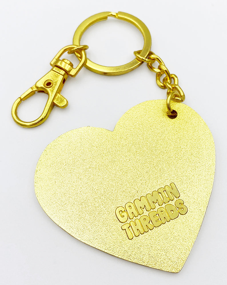 Heart enamel key chain