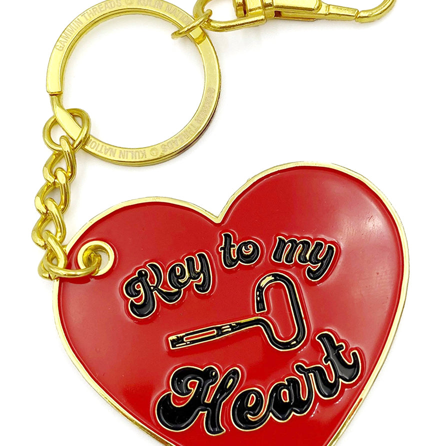 Heart enamel key chain
