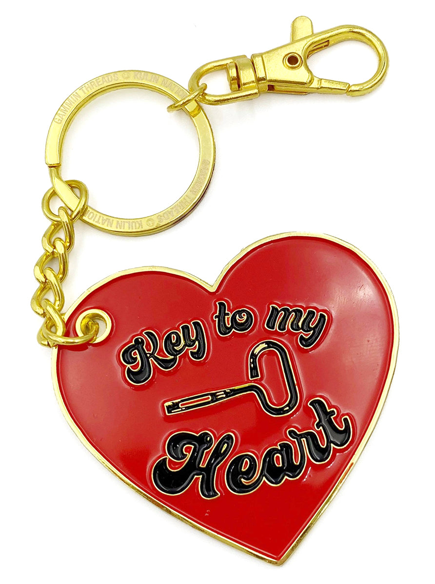 Heart enamel key chain