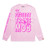 Protect Trans Mob tee 2.0 long sleeve pink