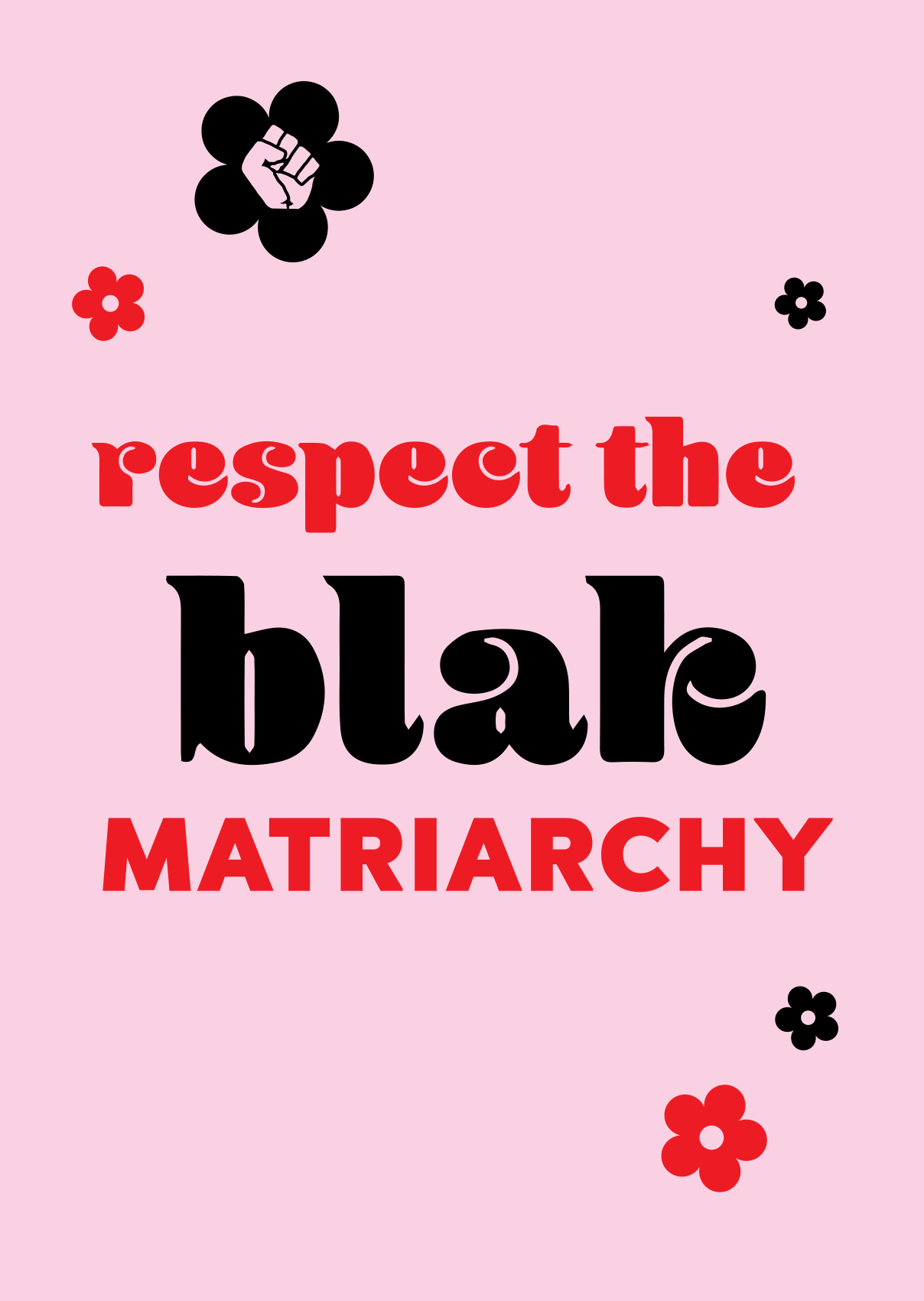 Respect the blak matriarchy poster