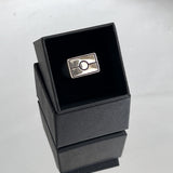 Flag signet ring silver