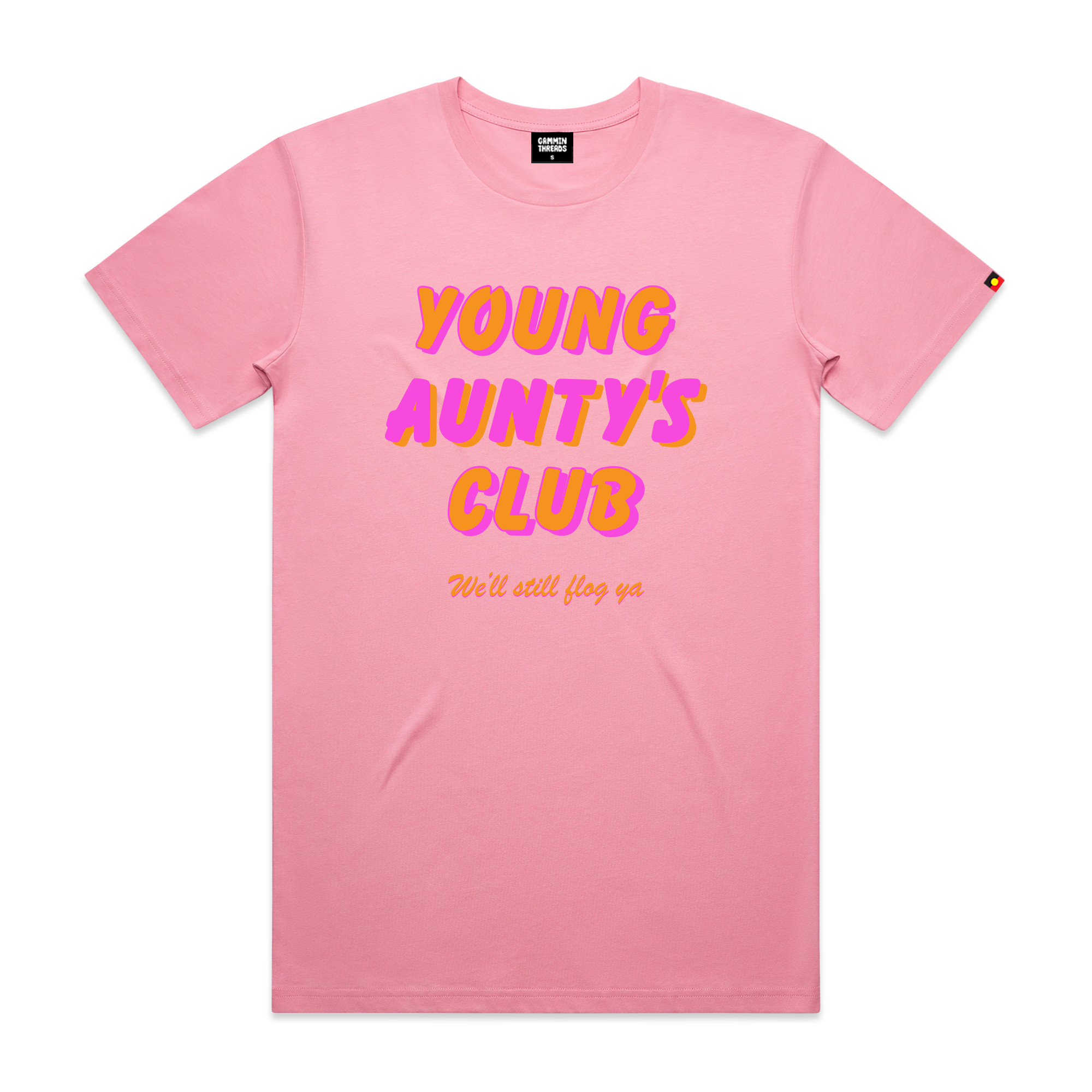 Young Aunty's Club tee Pink