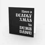 Deadly Xmas card black