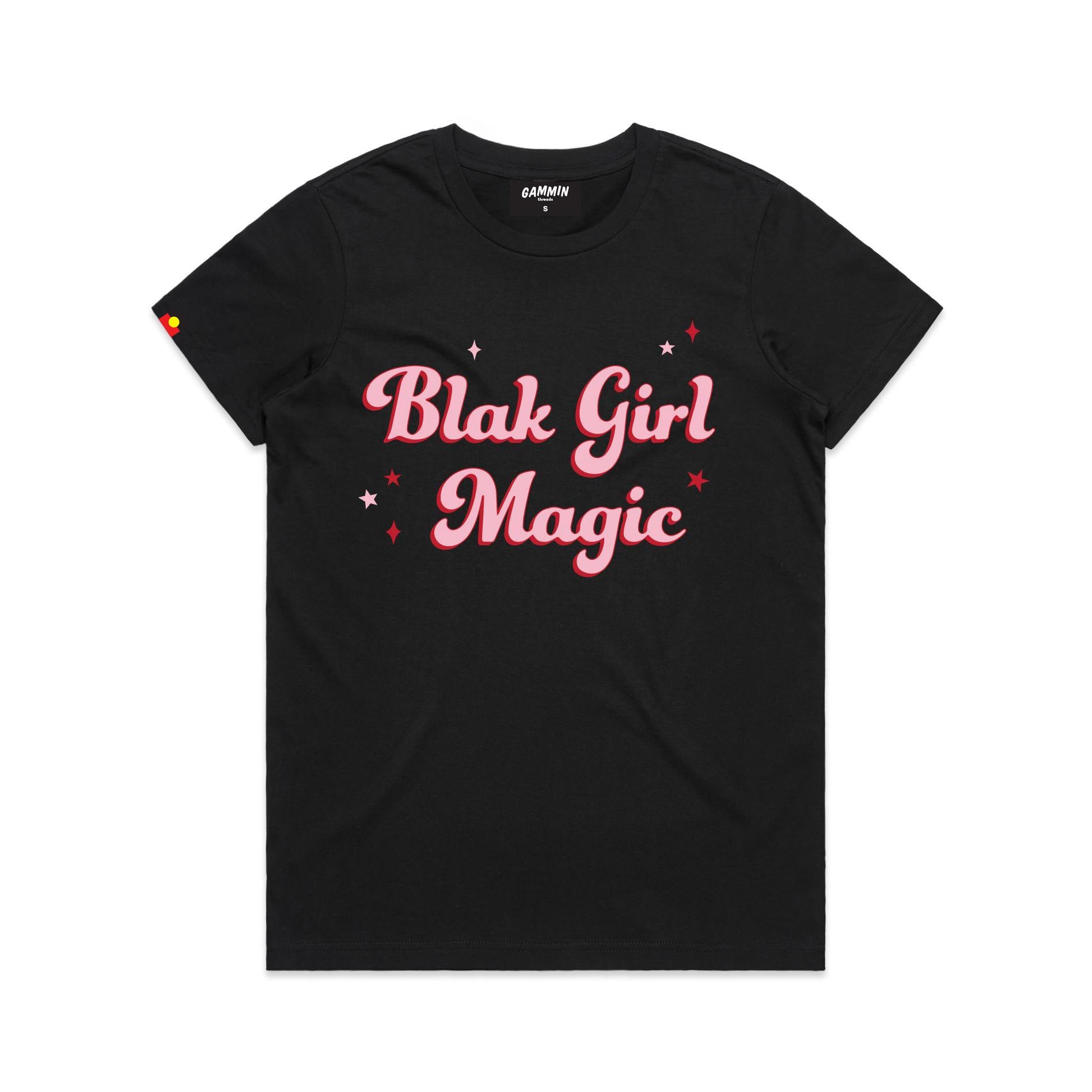 Blak girl magic vintage black tee