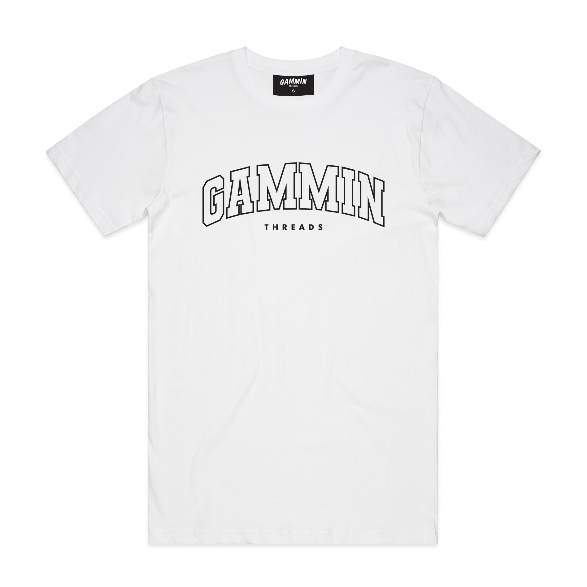 Gammin white college tee