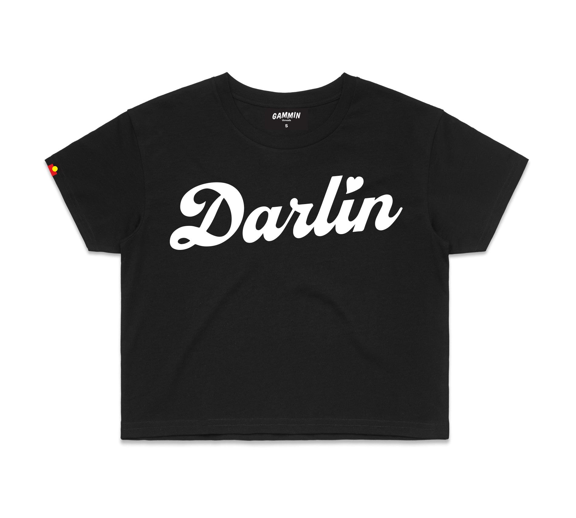 Darlin cropped tee black