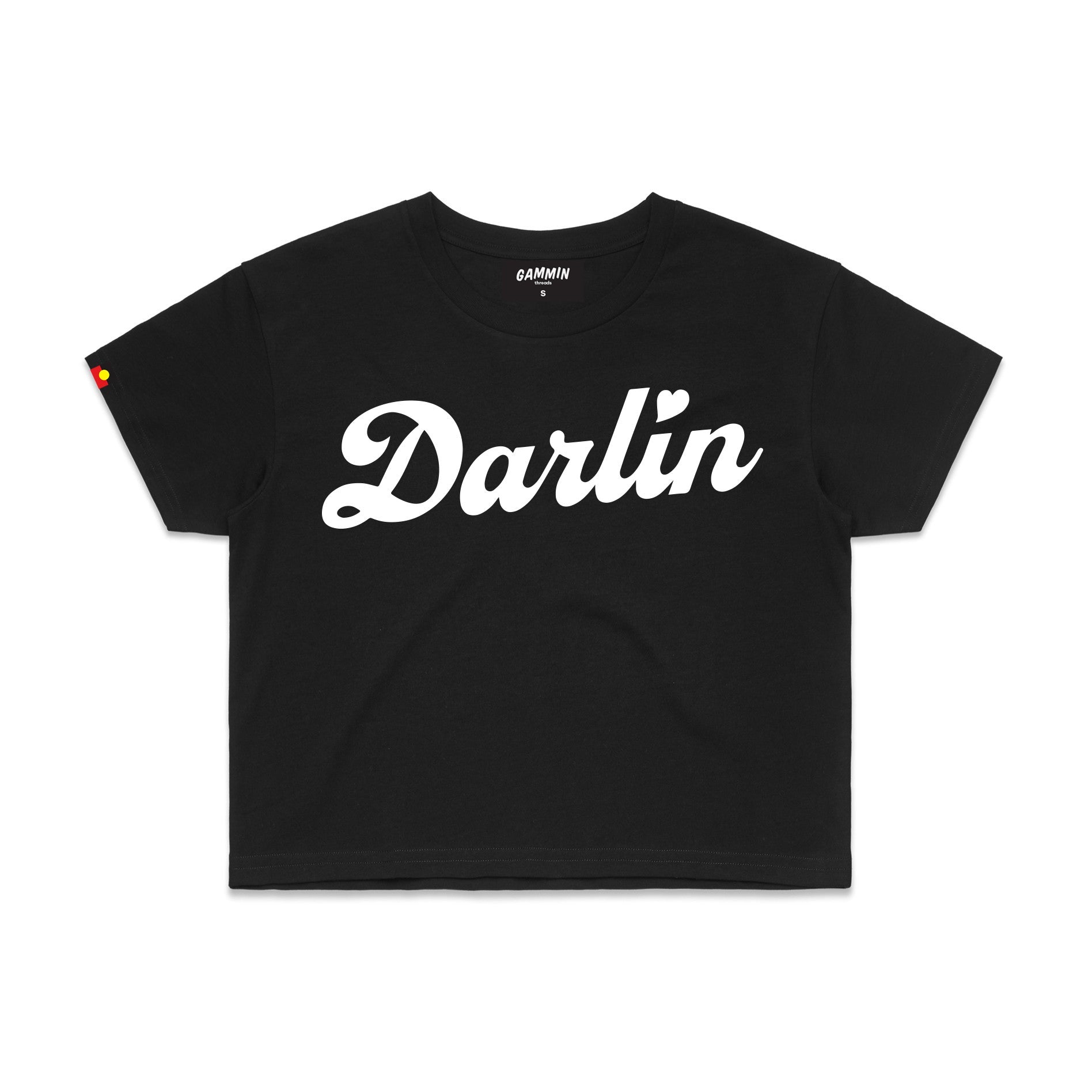 Darlin cropped tee black