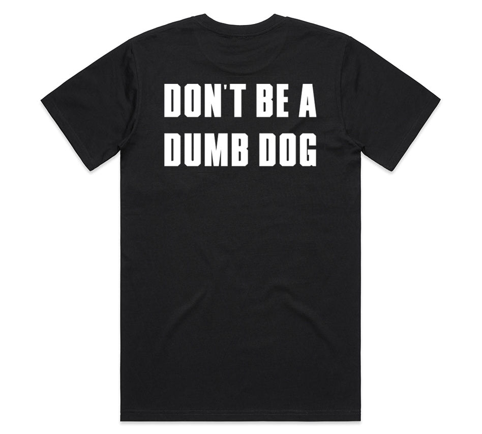 dumb dog black tee