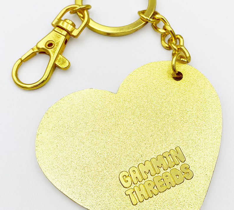Heart enamel key chain