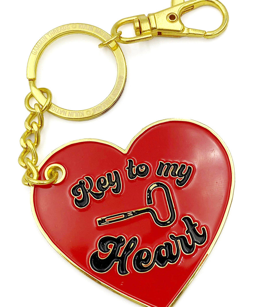 Heart enamel key chain