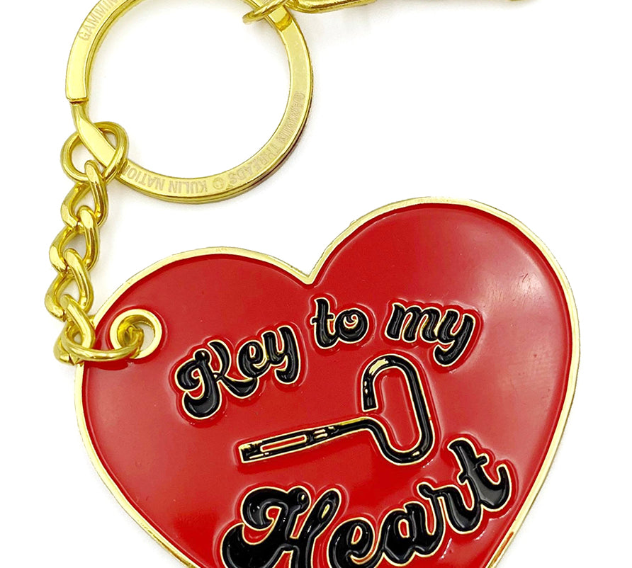 Heart enamel key chain