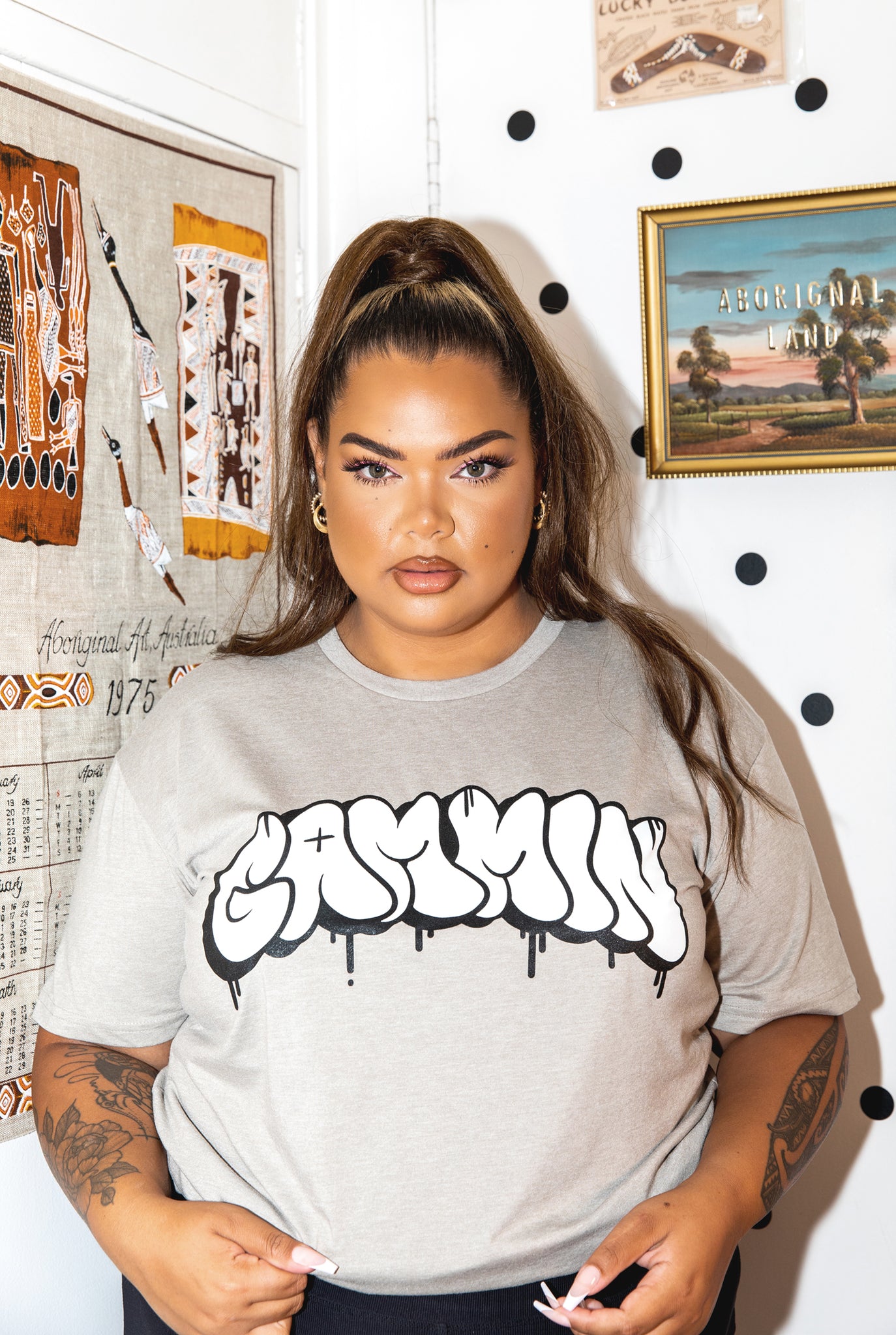 Gammin graffiti tee grey