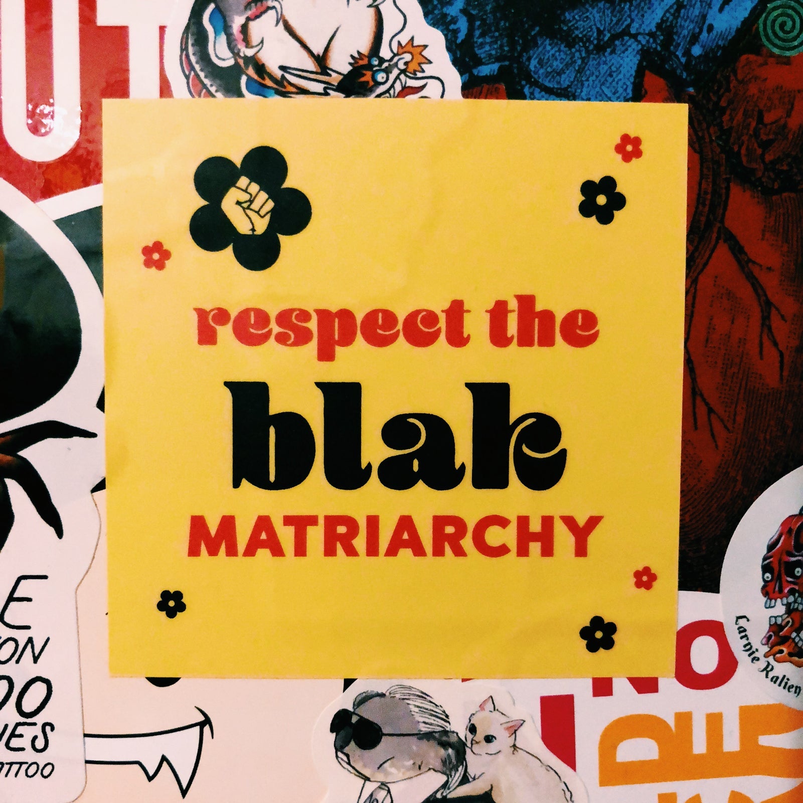respect the blak matriarchy stickers